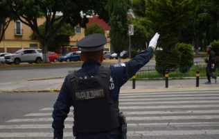 Agentes viales resguardarán el Centro Histórico y Paseo Bravo durante los festejos patrios en Puebla.