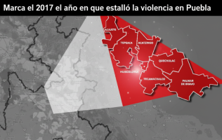El Triángulo Rojo en Puebla, epicentro del crimen organizado en 2017