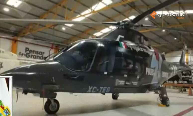 Suma Puebla helicóptero a vigilancia carretera