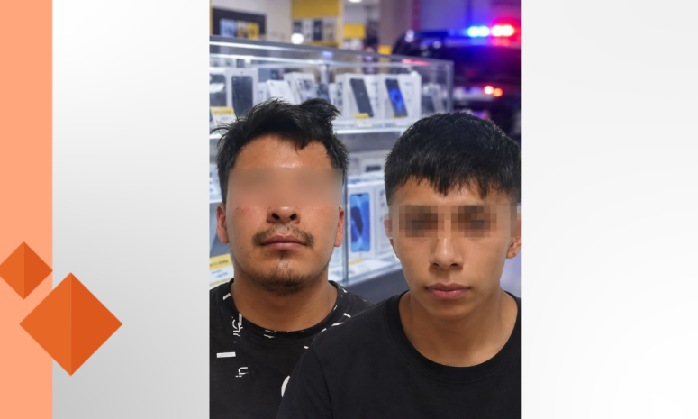 Detienen a 2 hombres tras robo de celulares en Coppel de La Margarita
