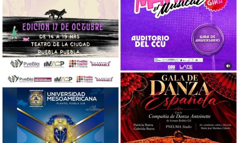 Puebla ofrece actividades musicales y culturales este 17 y 18 de octubre